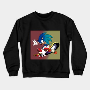 the red yellow of sonic skate Crewneck Sweatshirt